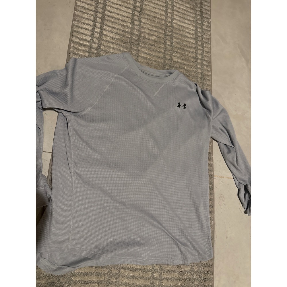 Under Armour Mens XXL Gray Waffle Knit Long Sleeve Training Shirt 1302355-011
